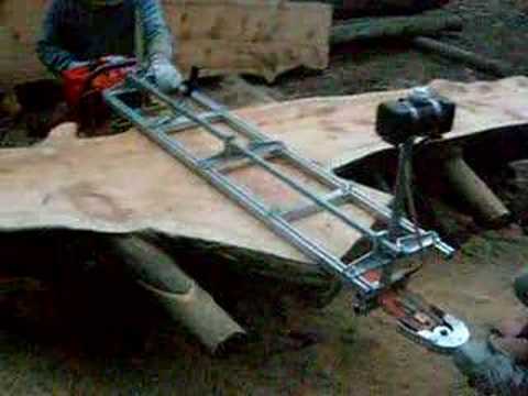 Aserradero portatil casero con motosierra