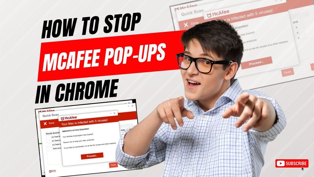 How to Stop McAfee Pop Ups in Chrome? | Antivirus Tales - YouTube