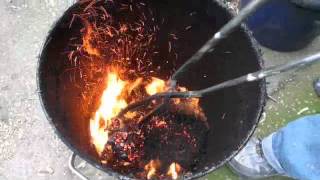 Raku Firing In Berlin, Febr. 24, 2012
