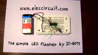 Simple LED flasher by IC4011