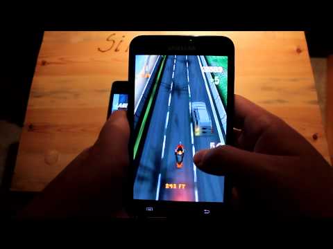 Samsung Galaxy Note Vs Galaxy S2 Gaming Lane Splitter!