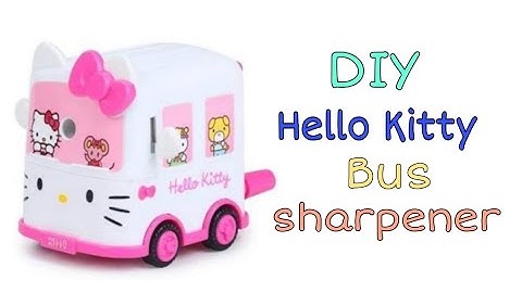How to make Hello kitty Pencil Sharpener With Paper/Hello Kitty Stationery/ Back To School Supplies