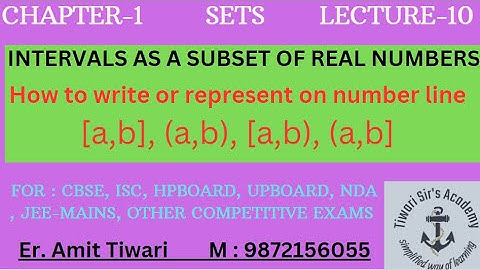 SUBSETS  | Intervals as a subset of real numbers | Ncert class 11 | Sets | CBSE | ISC | JEE-MAIN