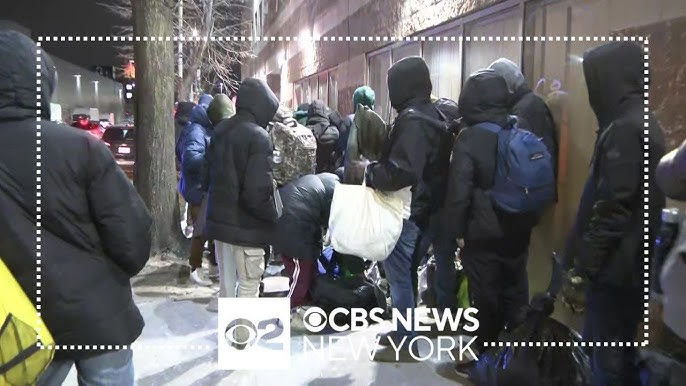 Asylum Seekers Evicted From New York City Shelters Wait In Cold