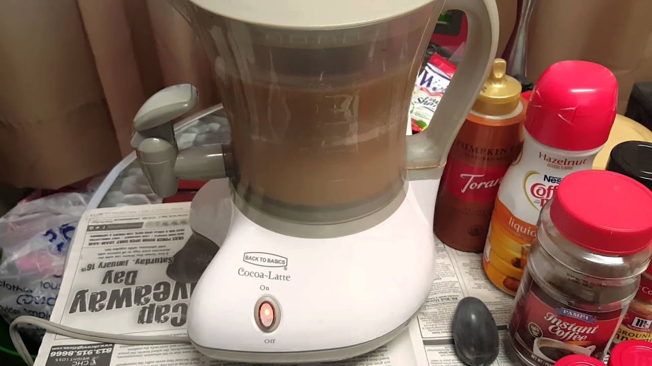 Back to Basics COCOA LATTE HOT DRINK MAKER CM300W White Tested & Works