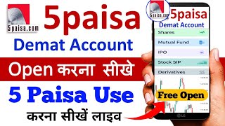 5paisa account opening | 5 paisa app me account kaise banaye | demat account kaise khole