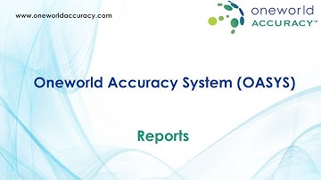 OASYS tutorials - Reports