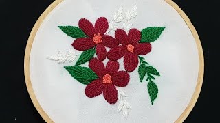 تطريز يدوي | تطريز وردة جميلة بطريقة سهلة خطوة بخطوة للمبتدئين | hand embroidery for beginners 