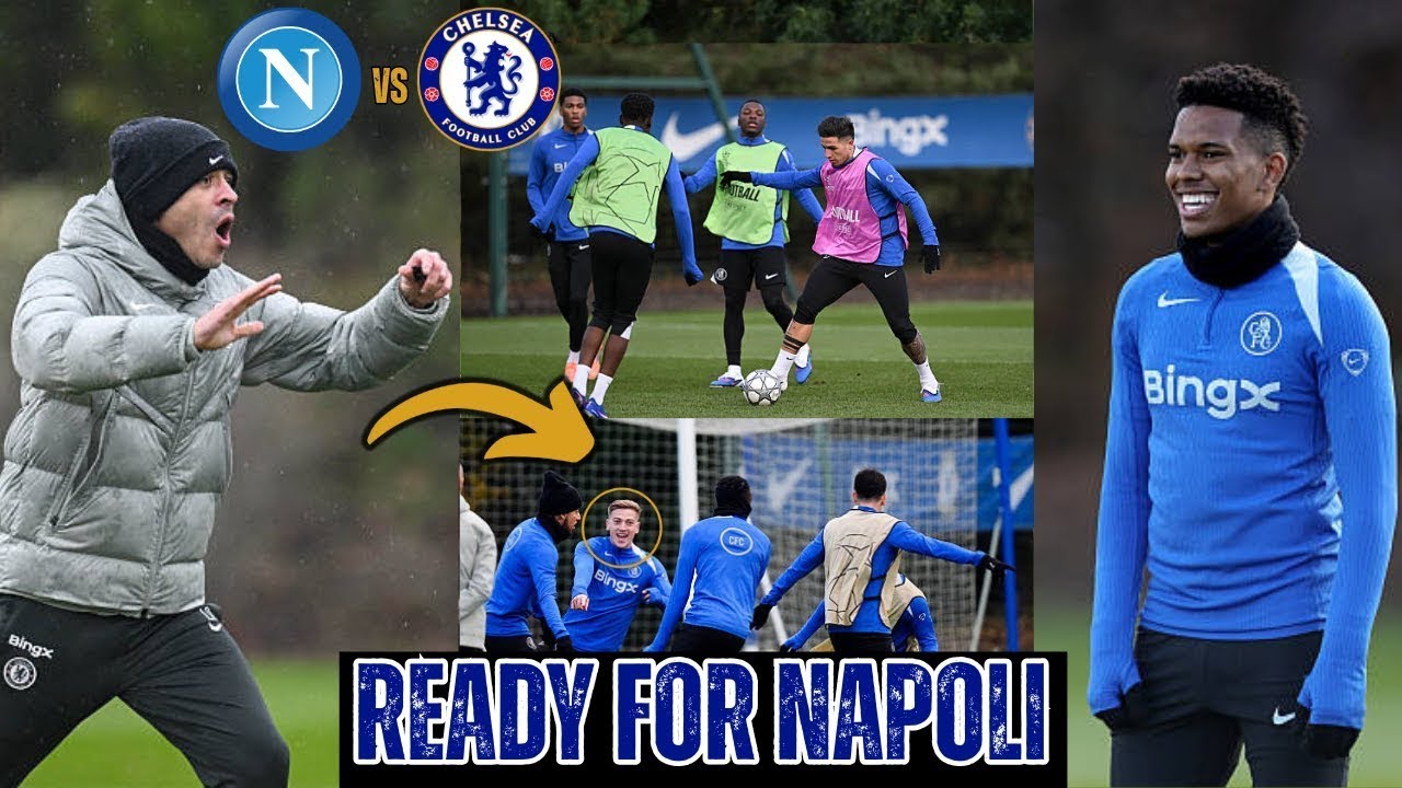 🚨JUST now : Chelsea Training Ahead of Napoli in Champions League🔥 Rosenior’s Hard Test👀🧠