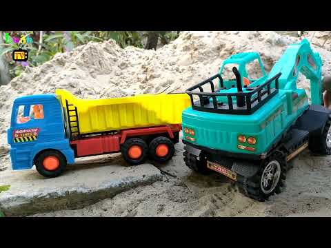 Xe ô tô tải / xe máy múc bự / trò chơi múc cát lên xe ô tô tải