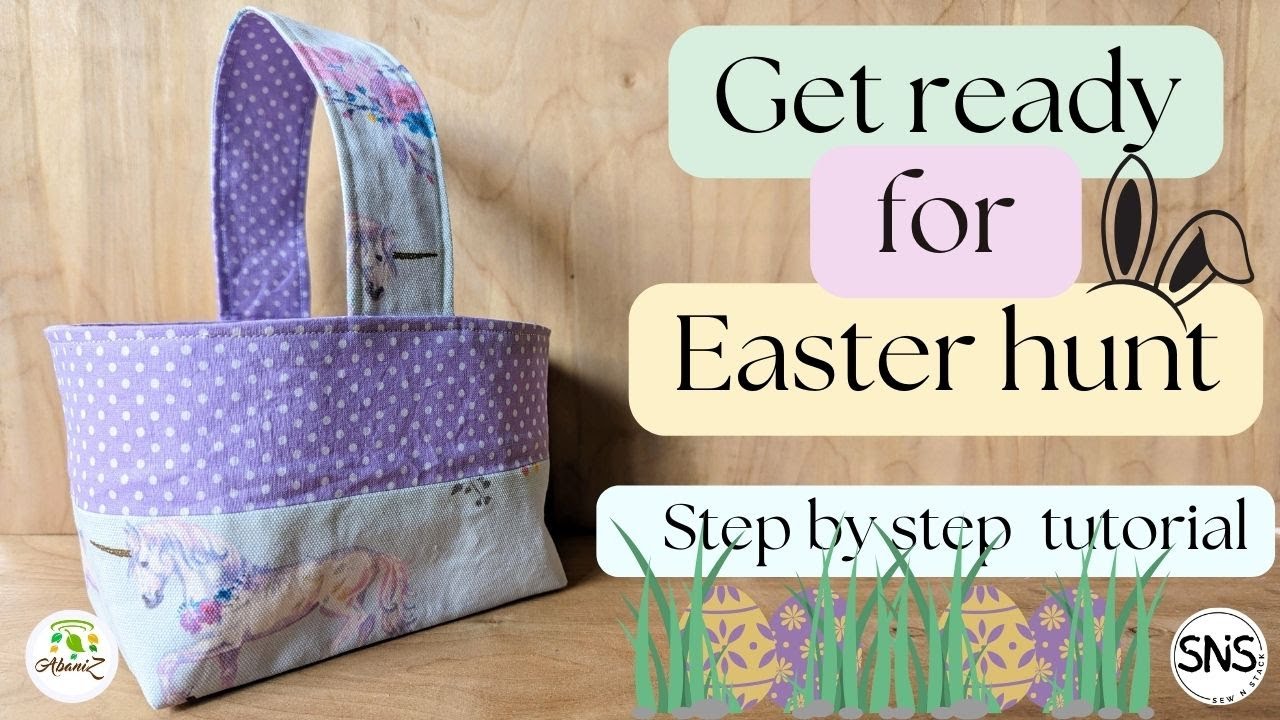 How to make a two-toned fabric Easter basket | DIY sewing project ...