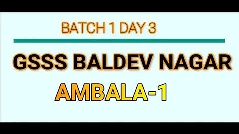 BATCH 1 DAY 3 FLN TRAINING NIPUN HARYANA MISSION AMBALA  GSSS BALDEV NAGAR NIPUN AMBALA