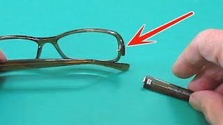 Arreglar bisagra de patillas de gafas