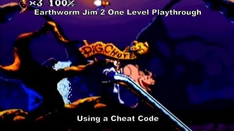 Earthworm Jim 2 One Level Playthrough using a Snes Cheat Code :D #Nintendo #Snes #CheatCodes #Gaming