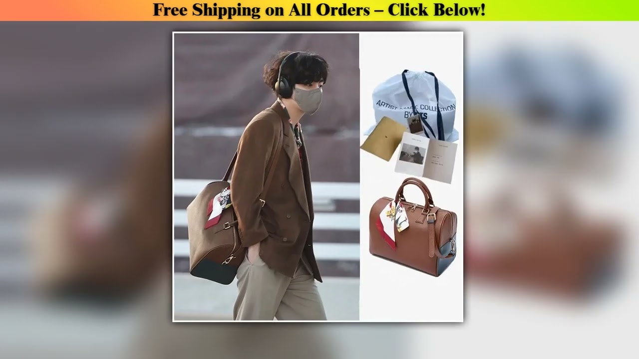 KPOP Boys Boston Bags V Design Mute Unisex Bostons Crossbody Bag PU Large Capacity Shoulder Bags