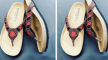How to make a colorful macrame slippers