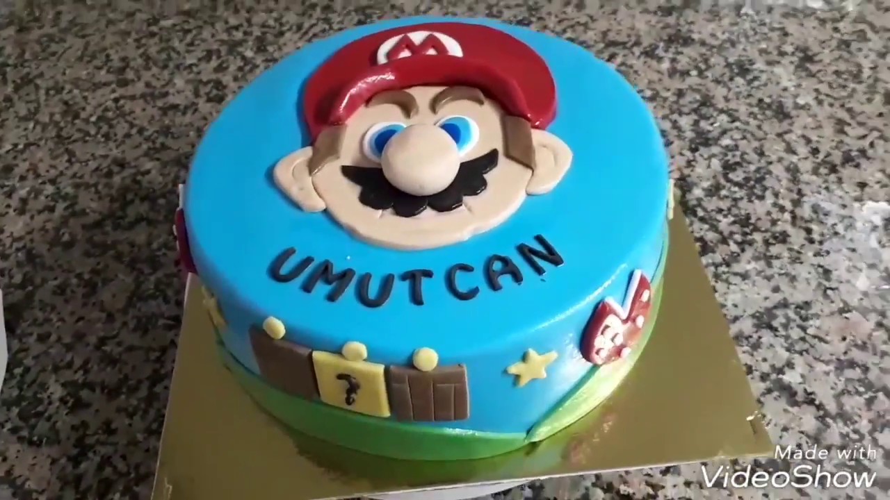 Super Mario Temali Pastasi Yapilisi Gateau Mario Youtube