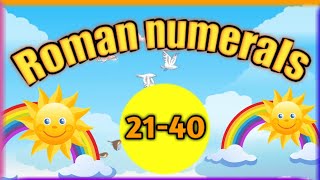 Roman numerals in English voice 21-40 || learning Video