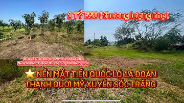 ⭐️ NỀN MẶT TIỀN QUỐC LỘ 1A ĐOẠN THẠNH QUỚI MỸ XUYÊN SÓC TRĂNG #bđs_đầu_tư #bđs