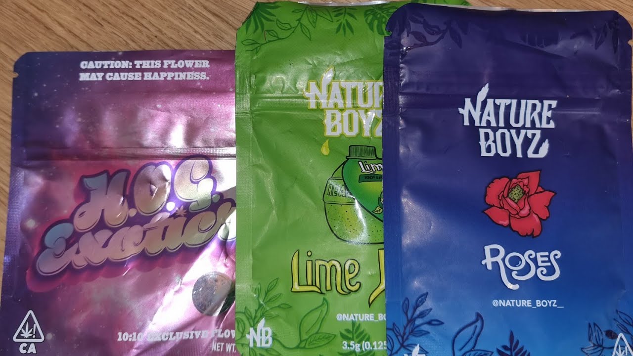 cali packs Nature Boyz, hashoilgardens, h.o.g exotics, lime juice, roses smoke up and review rsosos