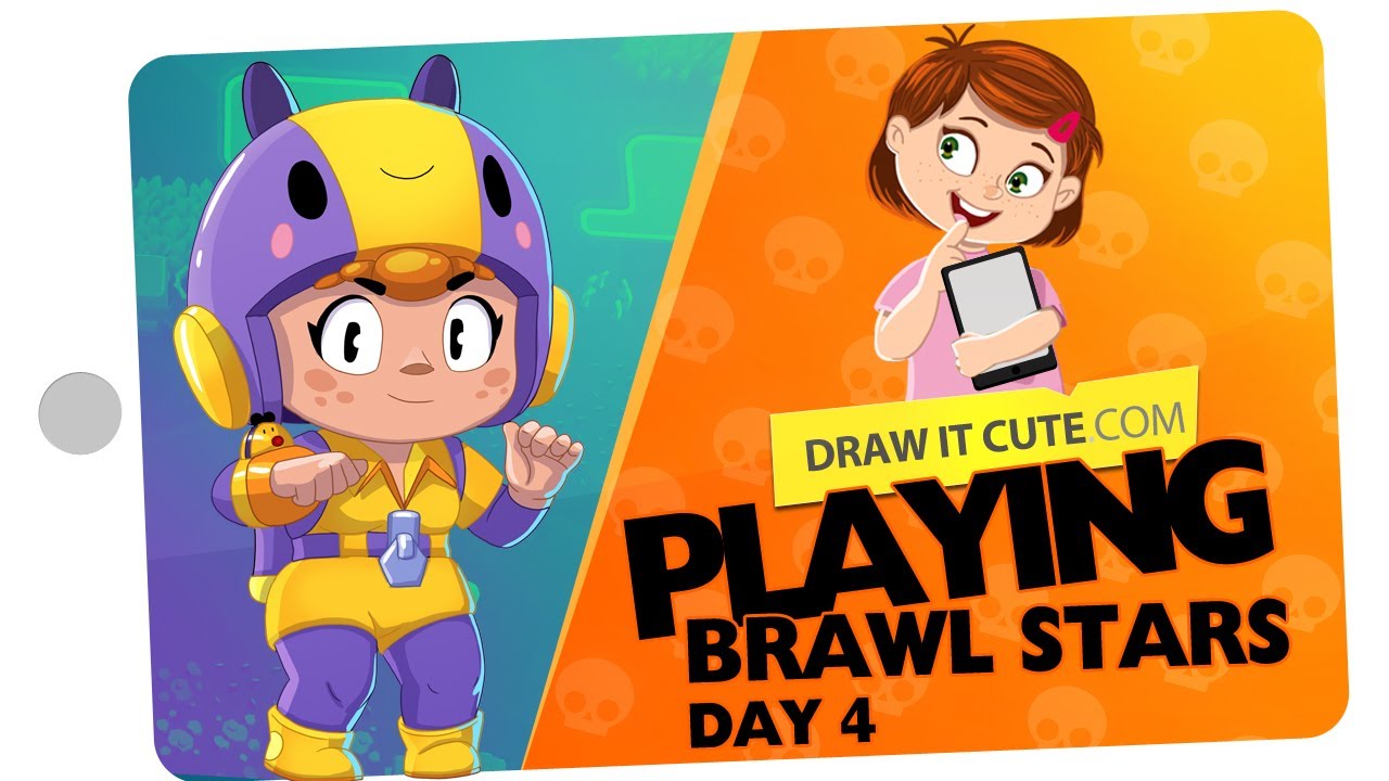 Draw it cute playing Brawl Stars Day 4 (no commentary) | Brawl Stars Gameplay