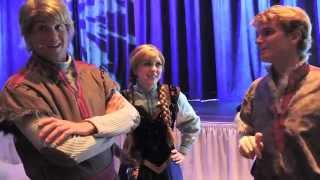 Tommy met Kristoff Anna and Elsa after Frozen Singalong at Hollywood Studios