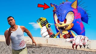 Scary SONIC Vs FRANKLIN Fight AND Destroys Los Santos In GTA 5 Part 4 - Impossible Battle