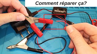 Comment réparer un fil électrique coupé de pince croco de chargeur de batterie 12V voiture démarrage