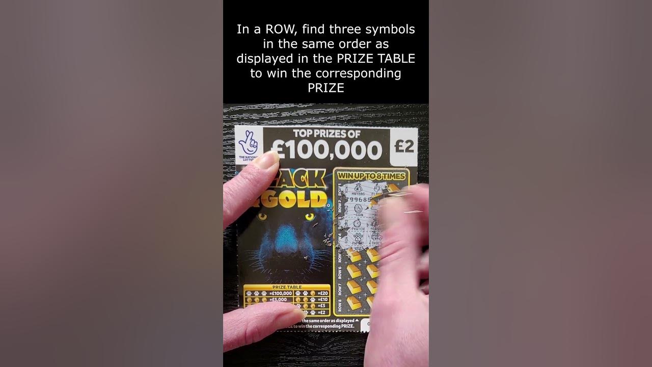 £100,000 BLACK & GOLD Scratch Card YouTube
