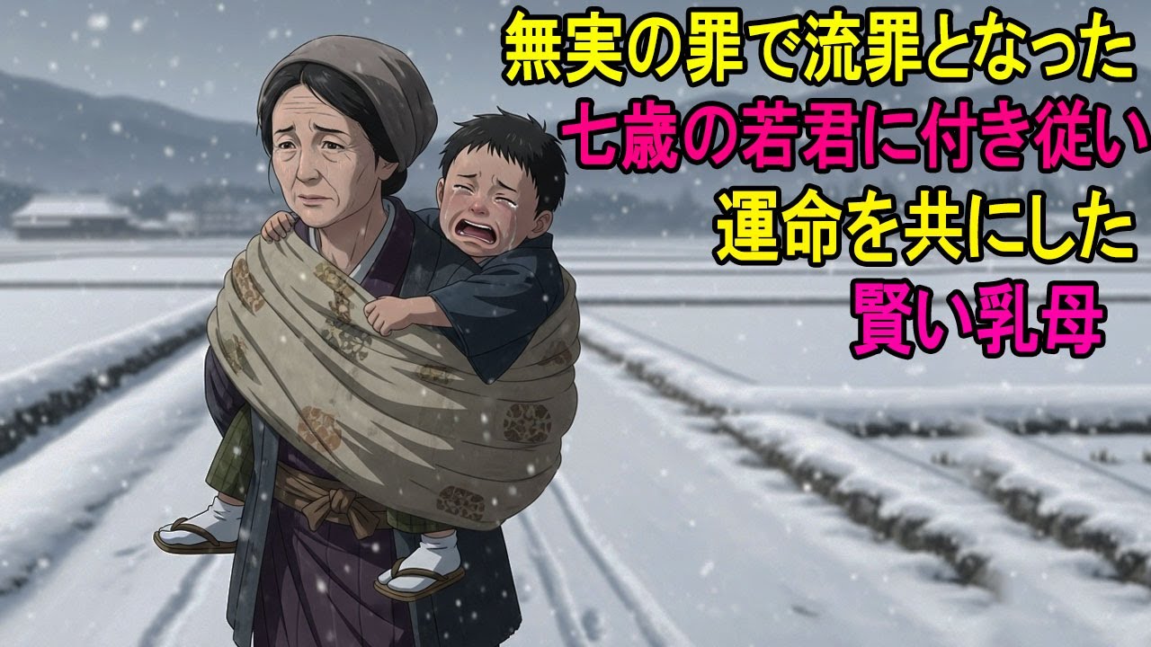 【日本夜話】冤罪で流罪となった七歳の若君に付き従った賢き乳母の物語|民話|昔話|伝説|日本夜話|古き物語|オーディオブック|睡眠用|就寝前|勧善懲悪|親孝行