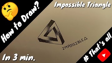 # How to draw Impossible Triangle | Step by step | In just 3 mins | Easiest way | With the Pen | 🤔