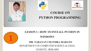 Lecture 1: How to installed Python in Windows | [Hindi] Language | LESSON-1