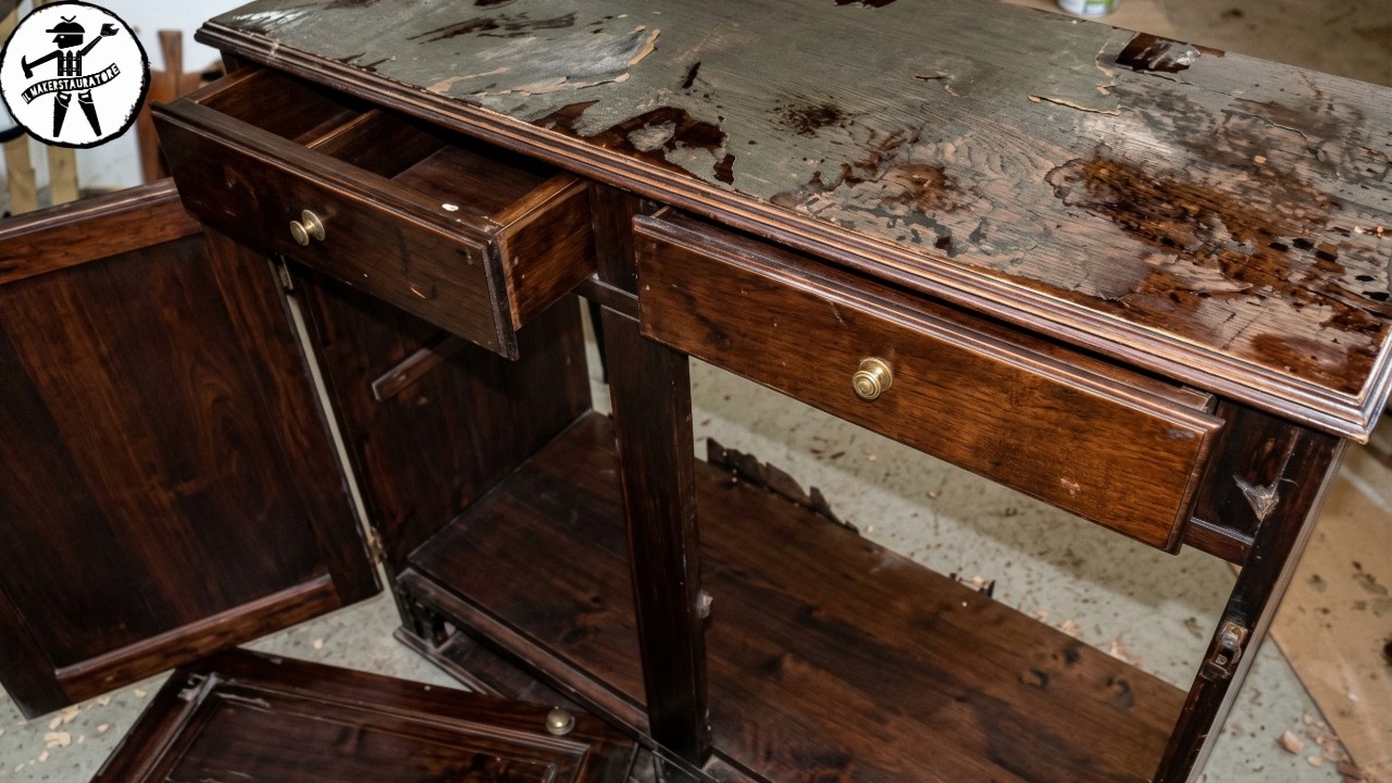 реставрация ветхого старого шкафа с лазерной гравировкой (ortur laser master 3)