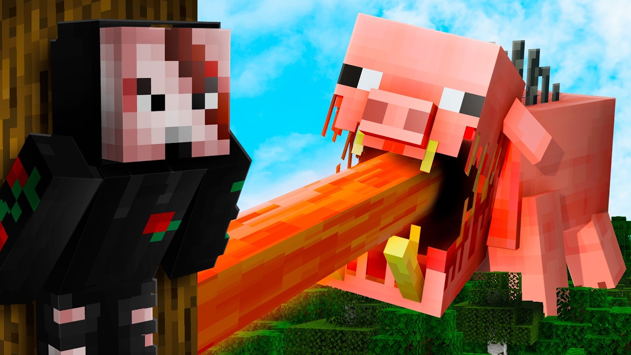 Sobrevivi a Pigzilla en Minecraft