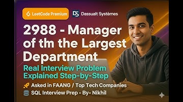 ✅ Leetcode 2988 Explained in 2 Minutes – Manager of the Largest Department!  BY @DevVijayChauhan