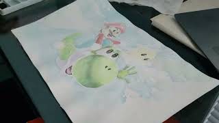 Super Mario Galaxy 2 - Watercolour - Timelapse