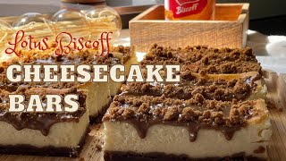 Lotus Biscoff Cheesecake Bars | WeeBee Cakery