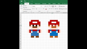 Drawing  Super Mario In Microsoft Excel CHALLENGE