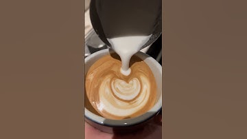 wing tulip latte art 🦢swan latte art tutorial#barista #coffee