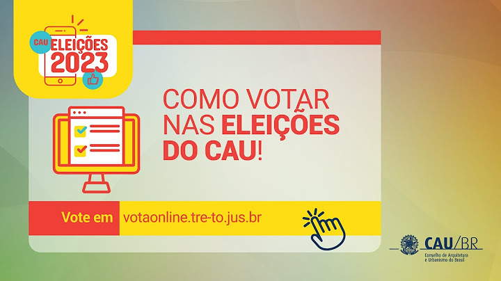 Como votar nas Eleições do CAU