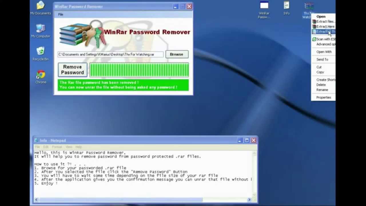 rar file password remover