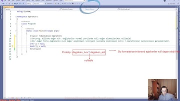 122) C# Operatörler - Nullable Operatörü