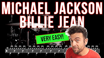 Michael Jackson - Billie Jean - Drum Cover (with scrolling drum score)