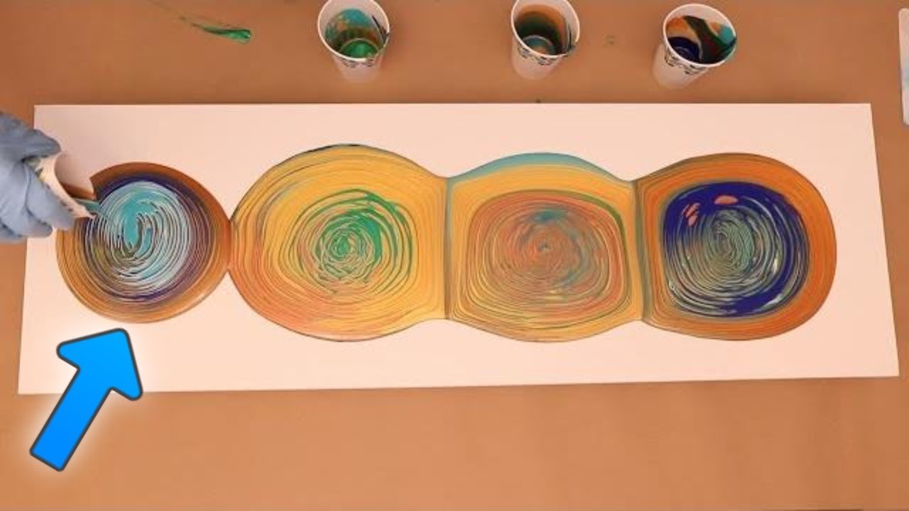 Large Canvas | YOU can create a STUNNING Ring Pour Acrylic Painting