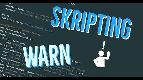 Warn Skript - Minecraft Skripting