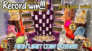 Record win! World’s largest tower demolished inside the high limit coin pusher
