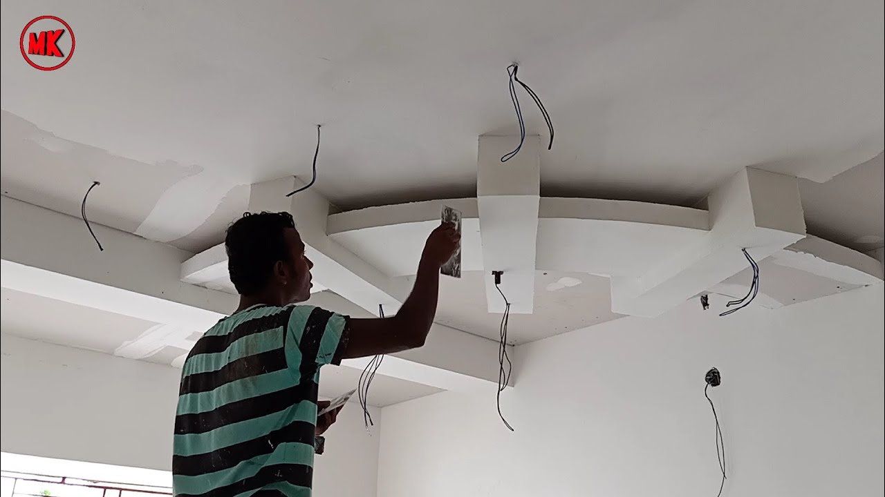 How To False Ceiling Putty Apply Designs Ceiling Design Youtube