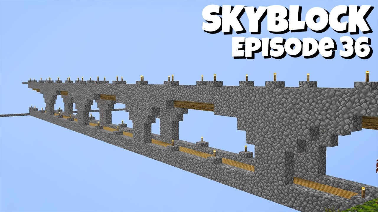 Skyblock the bridge to nowhere 1 19 skyblock episode 36 youtube