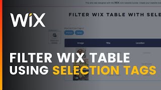 Display Database Content & Filter WIX Table Using Selection Tags | 2021 Tutorial | Wix Ideas screenshot 3