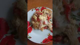 Мясо с картошкой по французски. В сковороде.